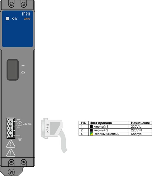 TP 711 220AC Схема подключения