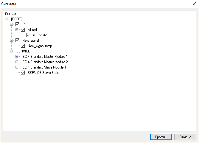 Выбор сигналов